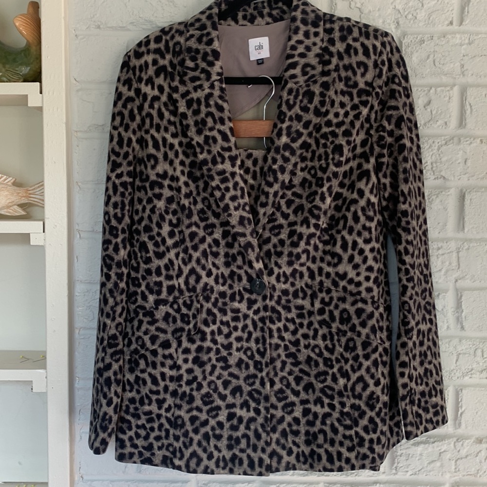 CAbi Leopard Print Skirt Set - Black and Brown
